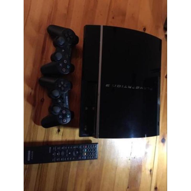 Playstaytion 3 60gb, 2controllers, afstandbediening, spellen