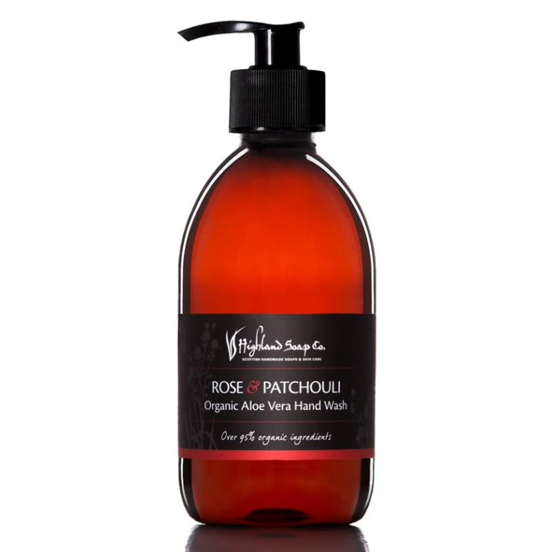 Highland Soap Co. Roos & Patchouli vloeibare handzeep 300ml, pomp