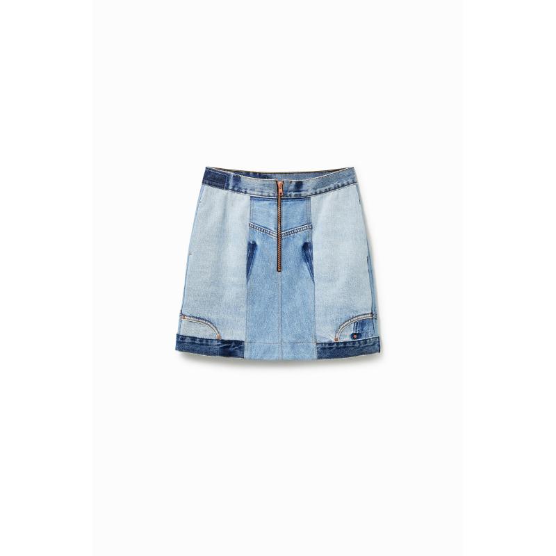Upcycling denim minirok