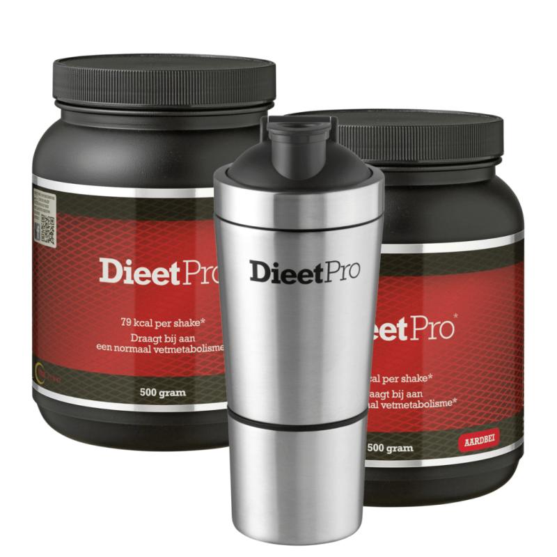 DieetPro RVS Shaker pakket