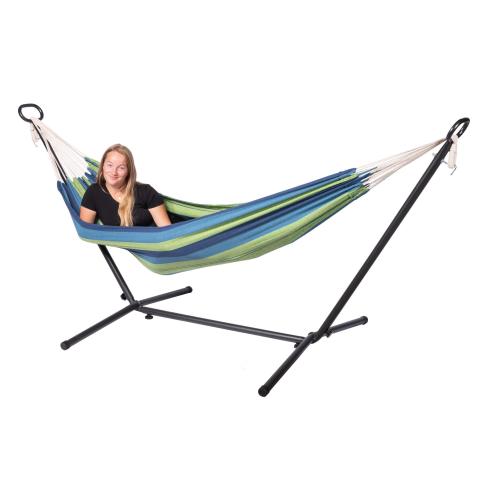 Hangmat met Standaard Eénpersoons 'Pine' Single - Groen - 123 Hammock