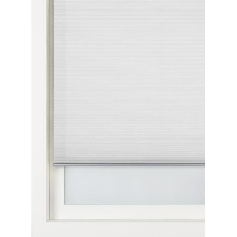 HEMA Plissé Dubbel Lichtdoorlatend / Witte Achterzijde 32 Mm Lichtgrijs (lichtgrijs)
