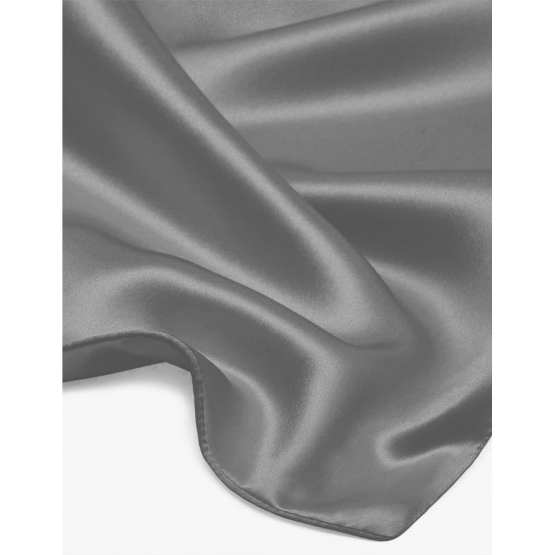 Zijden Dekbedovertrek inSilk Collection, Kleur Antraciet, Afmeting 240 (b) x 220 (l) cm