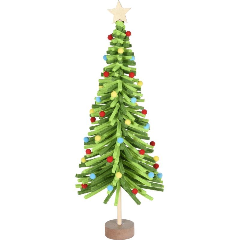 Groen vilten kerstboompje decoratie 45 cm