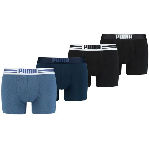 Puma boxershorts Placed Logo 4-pack Zwart/Denim-S