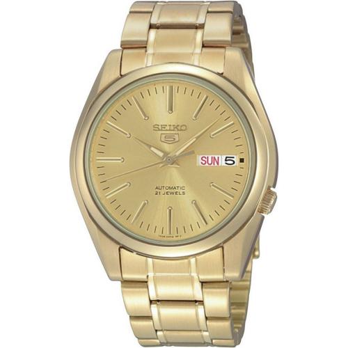 Seiko SNKL48K1 Horloge Automaat staal goudkleurig 37 mm