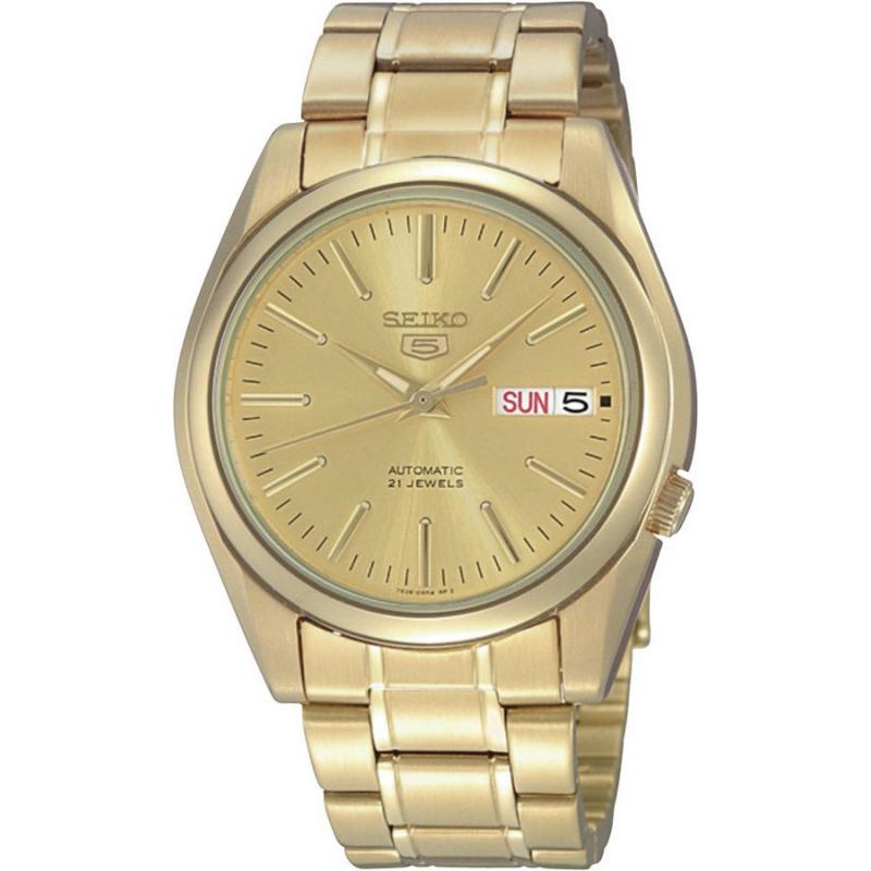 Seiko SNKL48K1 Horloge Automaat staal goudkleurig 37 mm