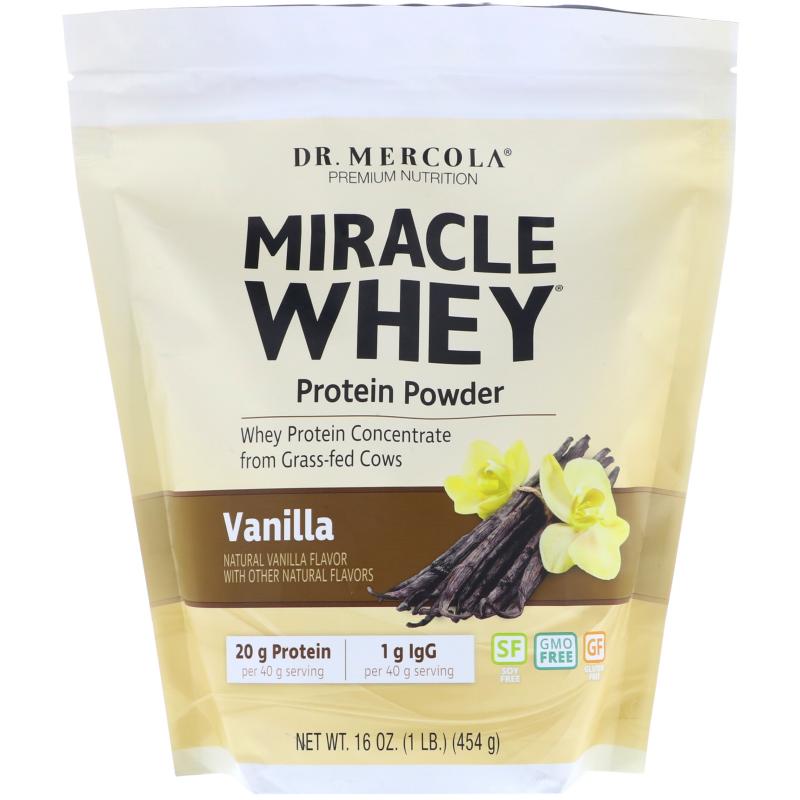 Wonder Whey Eiwitpoeder, Vanillesmaak (454 g) - Dr. Mercola